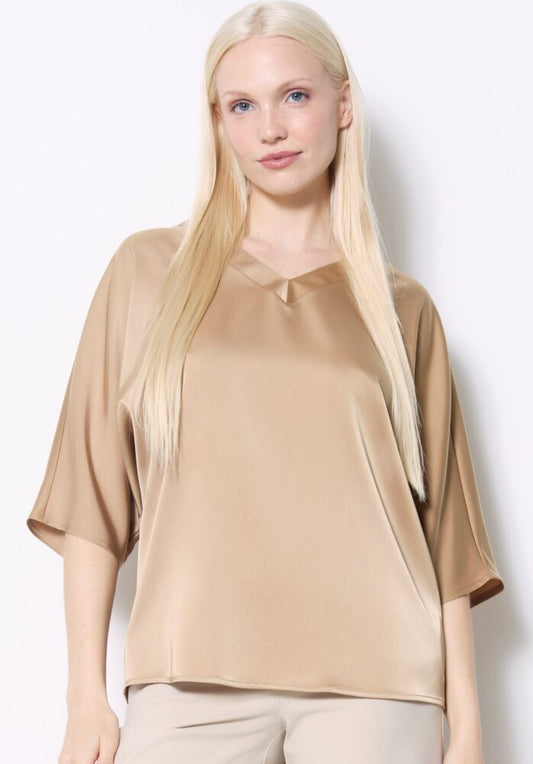 up! Belize Champagne V-Neck Top