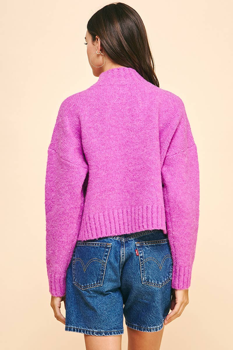 Mock Neck Sweater Top