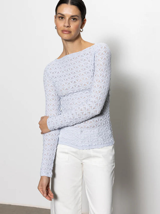 Sanctuary Long Sleeve Boatneck Sky Blue