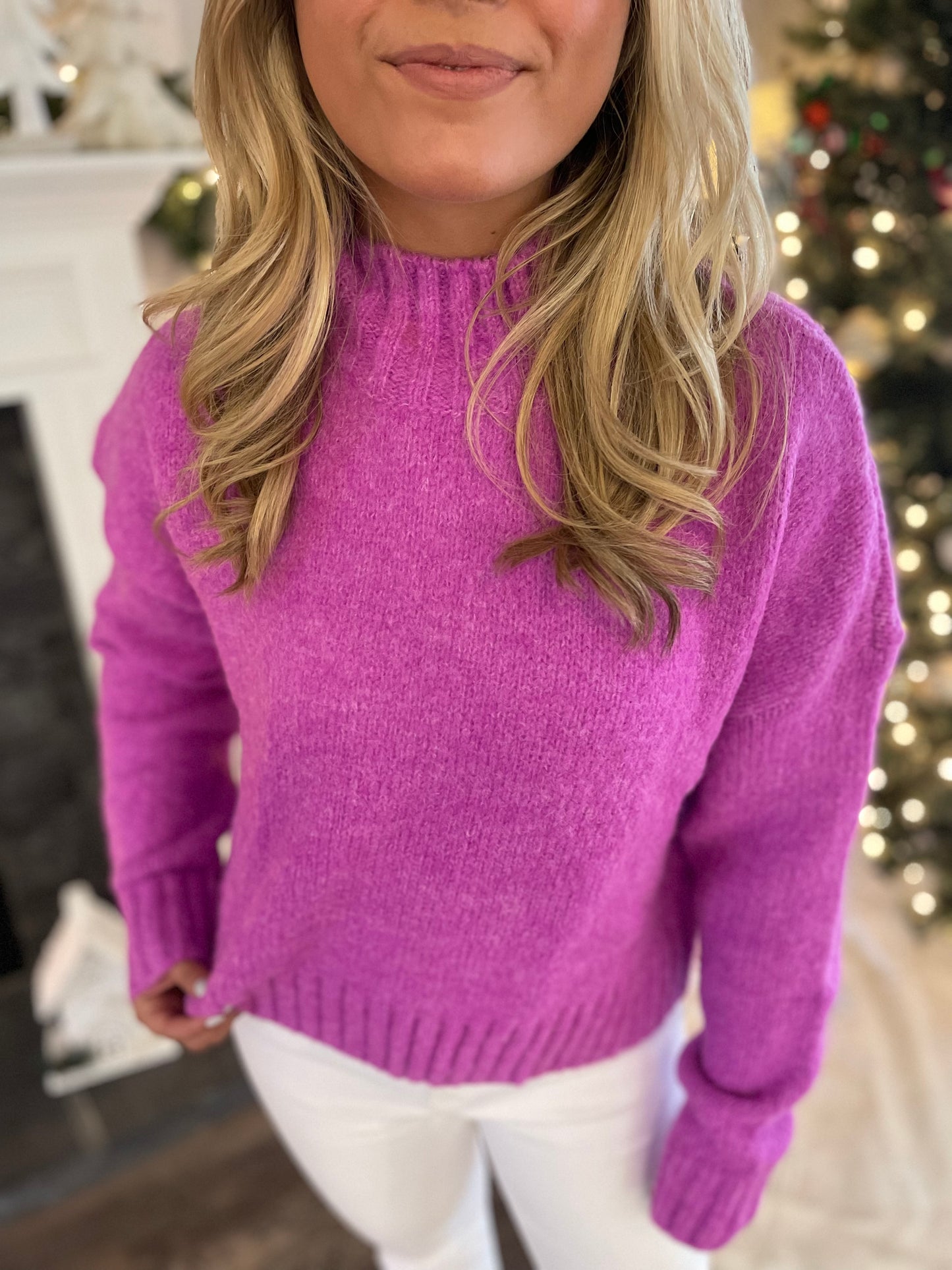 Mock Neck Sweater Top