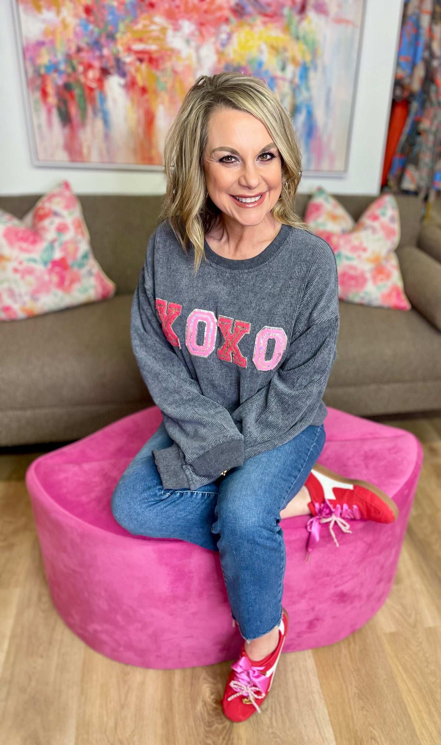 XOXO Grey Sweatshirt