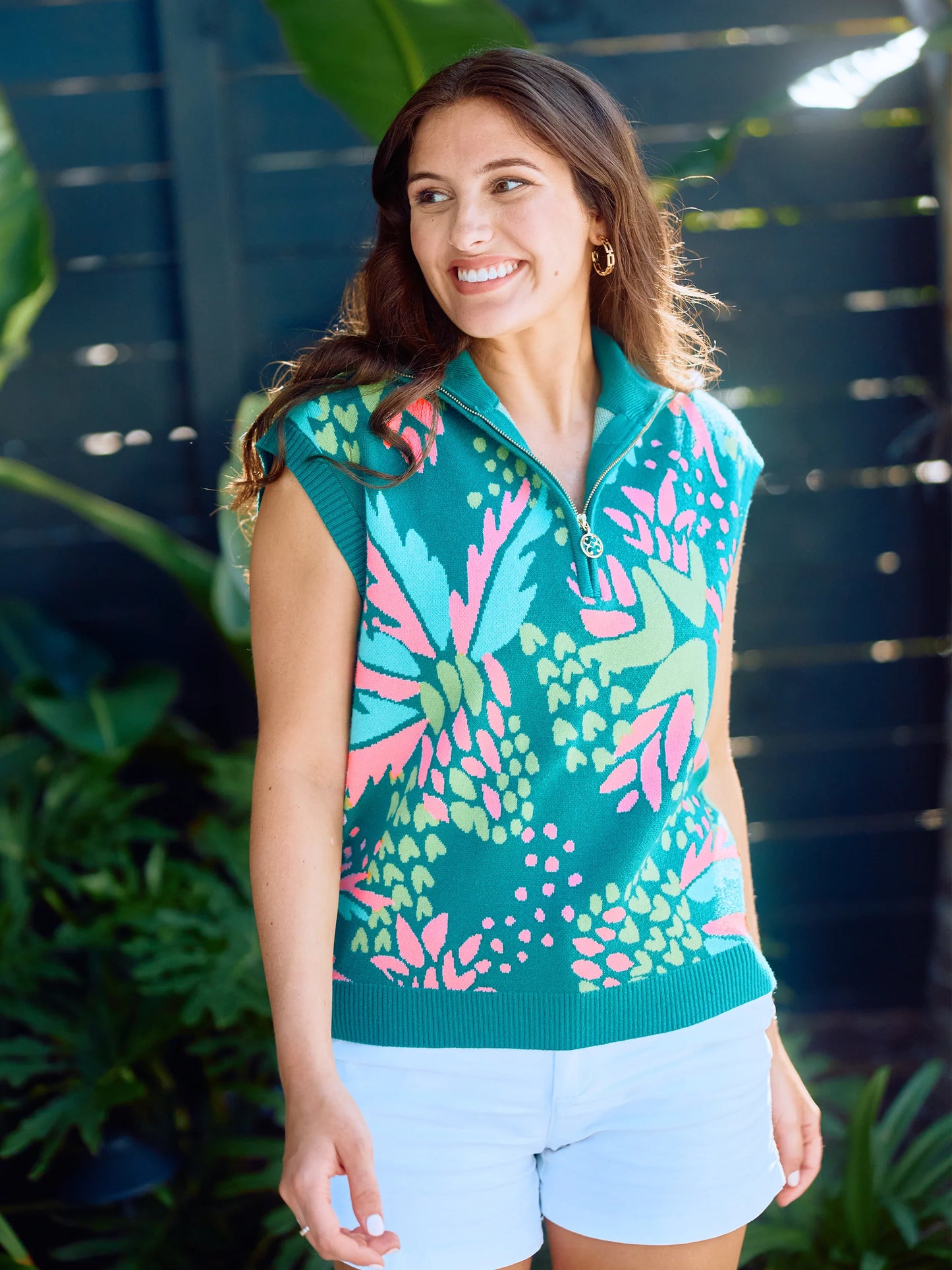 Aloha Green Sweater Short Sleeve