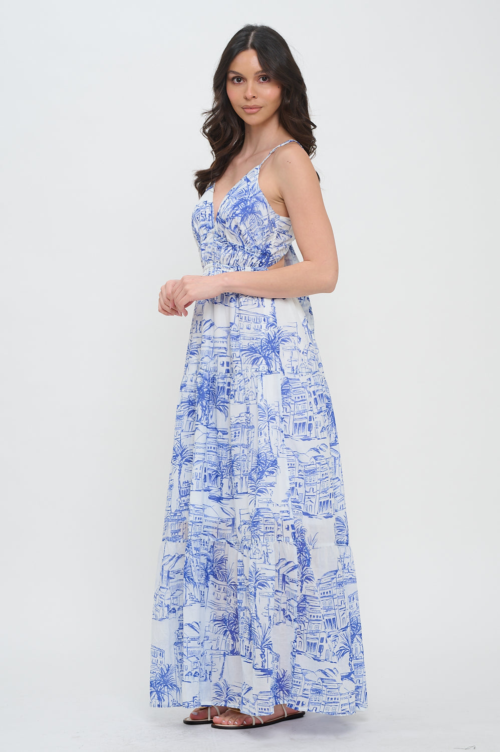 Coastal Sketch Maxi Dress