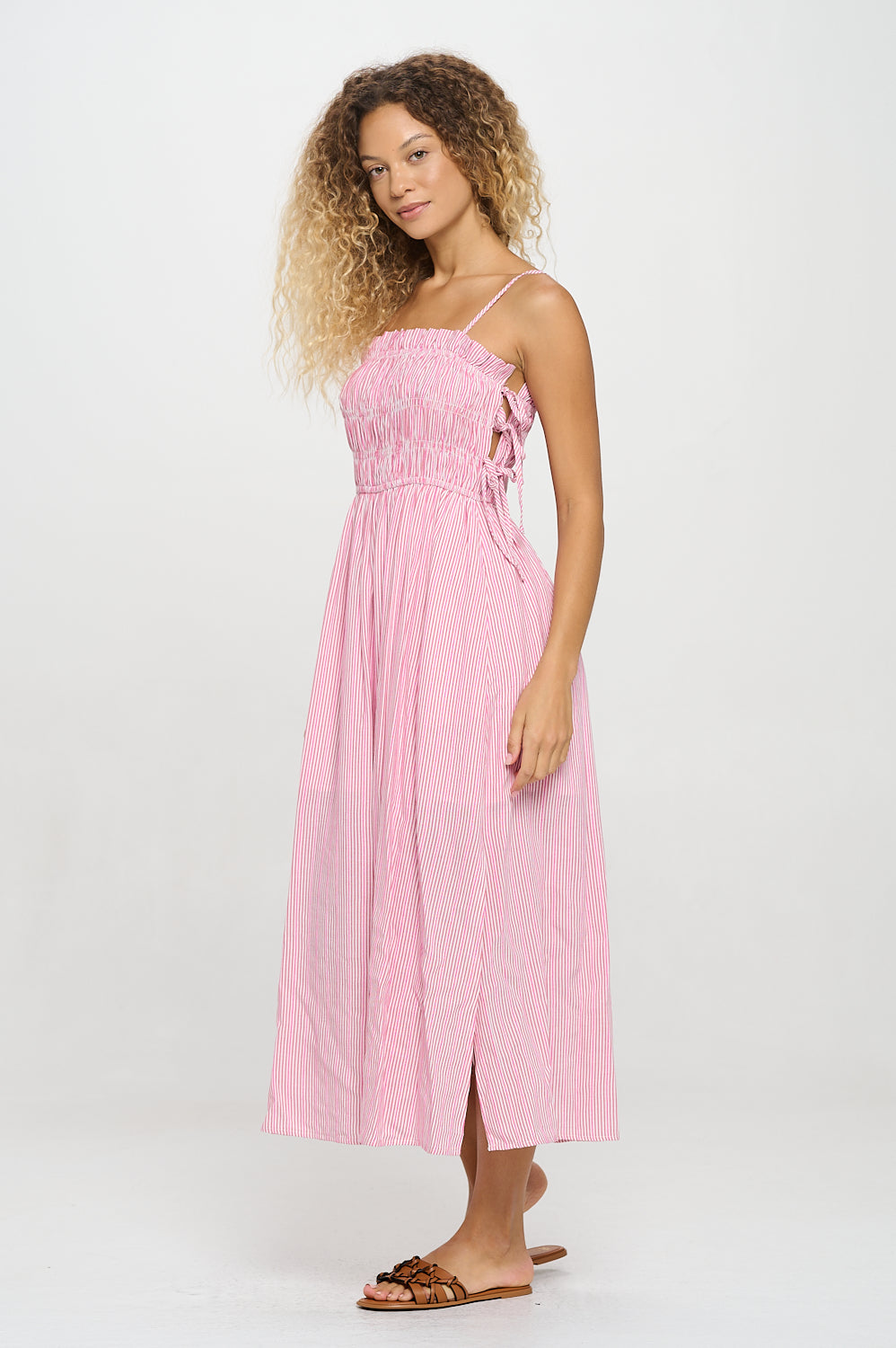 Berry Burst Stripe Maxi Dress