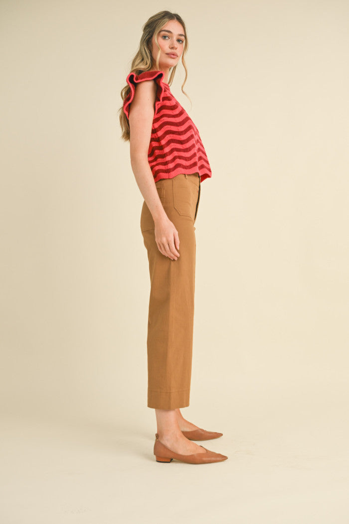 Front and Back Pocket Ankle Length Pants