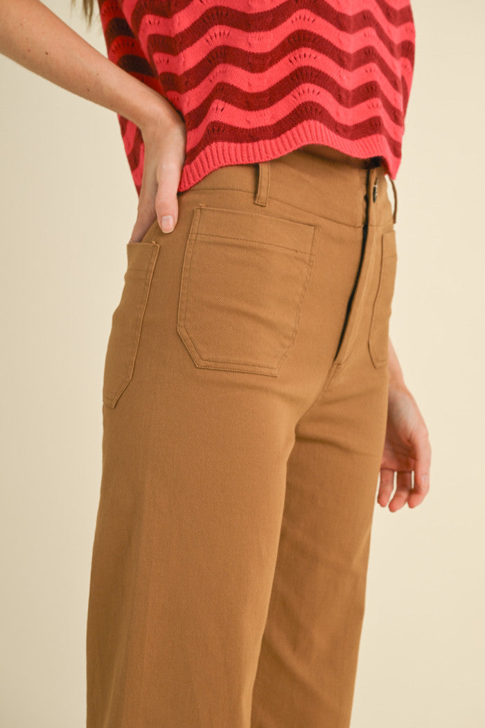 Front and Back Pocket Ankle Length Pants