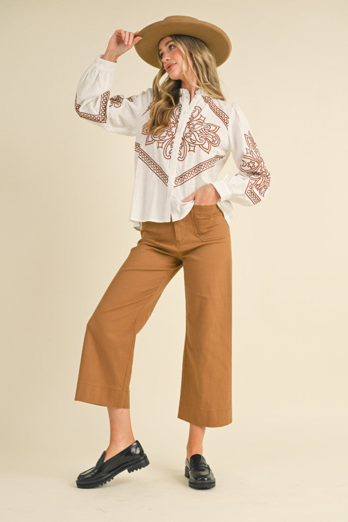 Front and Back Pocket Ankle Length Pants